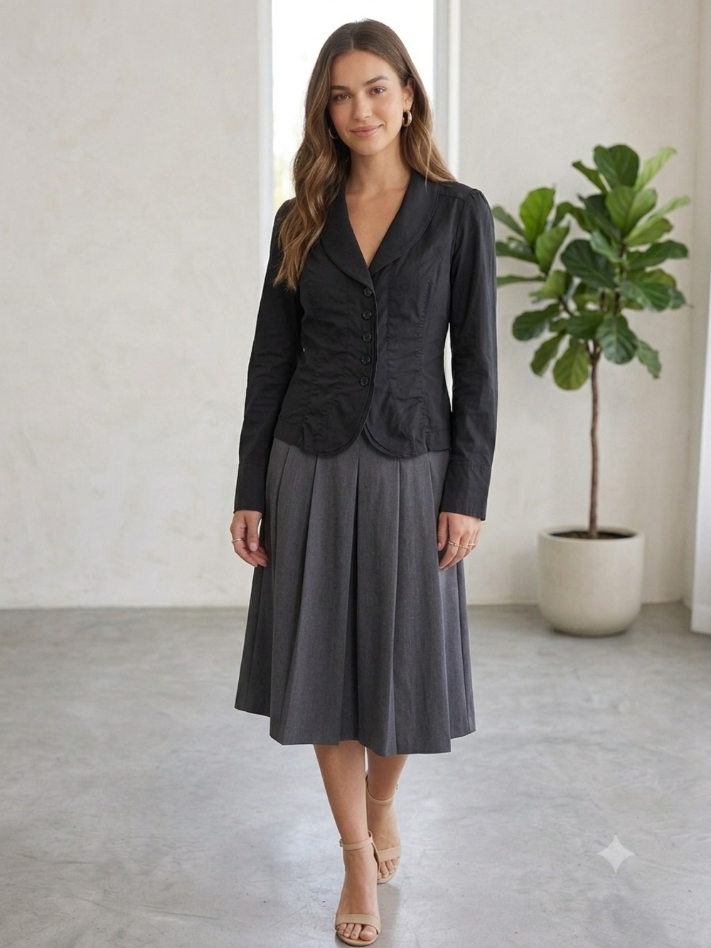 Women's Black Top- Classic Office Style
